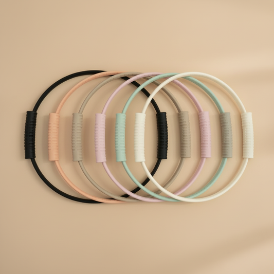 Anneaux de Pilates - fond beige prononcé