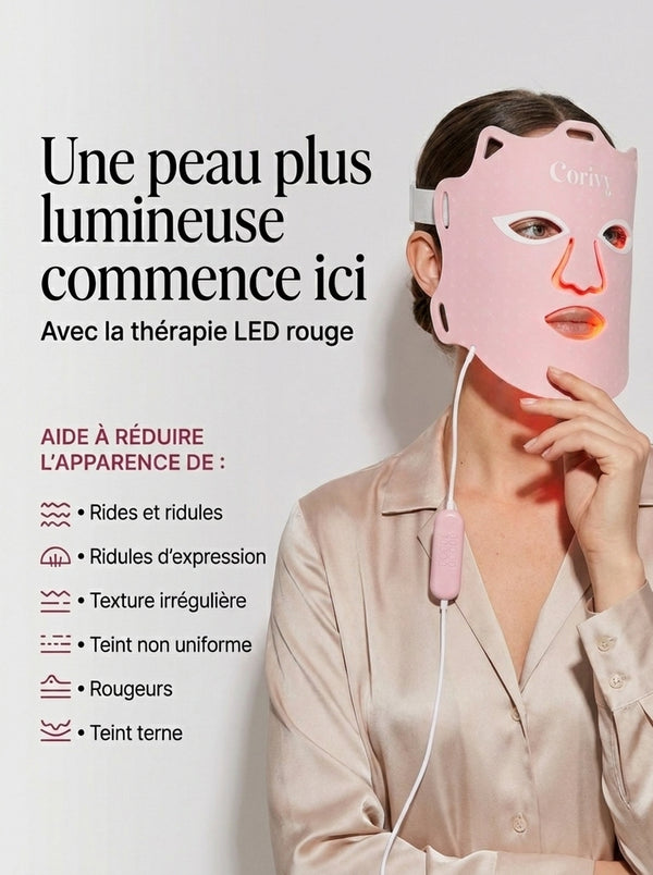 Masque LED Visage Corivy – Anti-Âge & Éclat de la Peau
